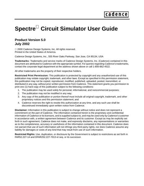 spectre circuit simulator pdf